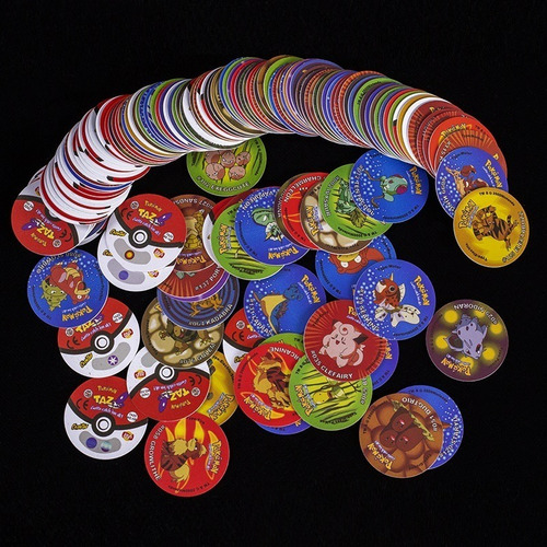 Imagen 3 de 6 de Set 160 Tazos Pokemon 4 Cm Primera Edicion En Caja Juguetes