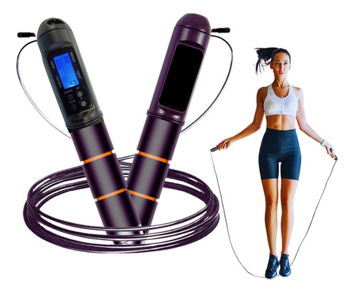 Cuerda Saltar Con Contador Digital Cardio Crossfit Ajustable