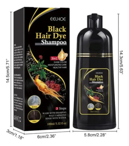Champú Para Teñir El Cabello 3 En 1 Botella A1