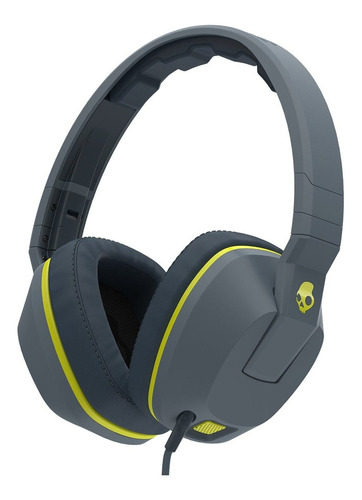 Auriculares gamer inalámbricos Skullcandy Crusher gray y hot lime