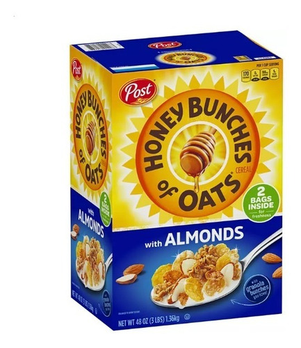 Honey Bunches Of Oats Con Almendras Cereal Americano 1.36kg