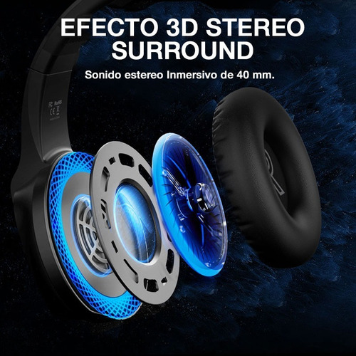 Imagen 6 de 9 de Auriculares Gamers Headset Pc Eksa E400 Rgb Multiplataforma