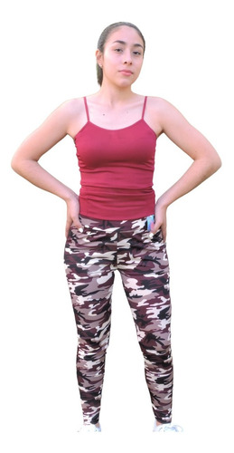 Conjunto Deportivo Camuflaje 2 Piezas Mujer Leggings Y Blusa