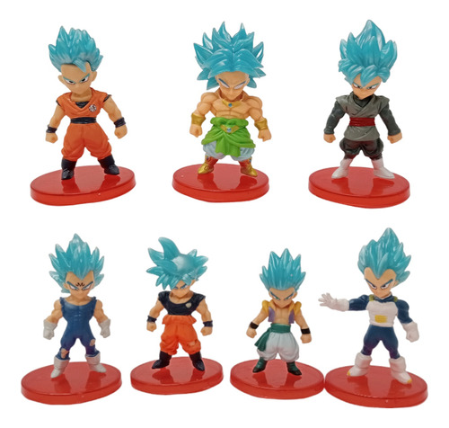 Dragon Ball Z Vegeta Ssg Colección X 5 Figuras En Bolsa