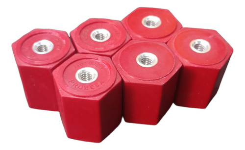6 Pza Aisladores Injerto Hexagonal 1/4 X 1-1/4 Pulgadas