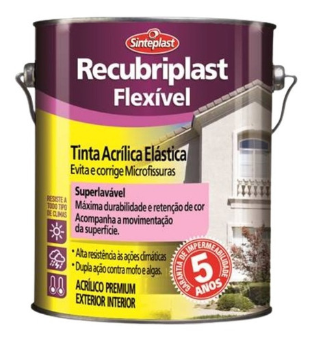 Tinta Acrilica Elastica Evita Microfissura Superlavavel 3,6l Cor Marrocos