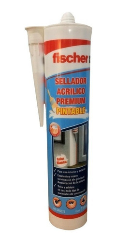 Sellador Acrilico Sella Grietas Pintable Fischer X 310 Ml 