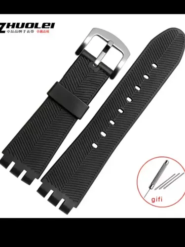 Correa De Reloj Swatch Ironi 23mm Negro pasadores Y Herrami