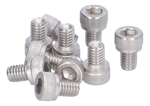 30 Tornillos M6 Hexagonales De Acero Inoxidable 304, A270, D