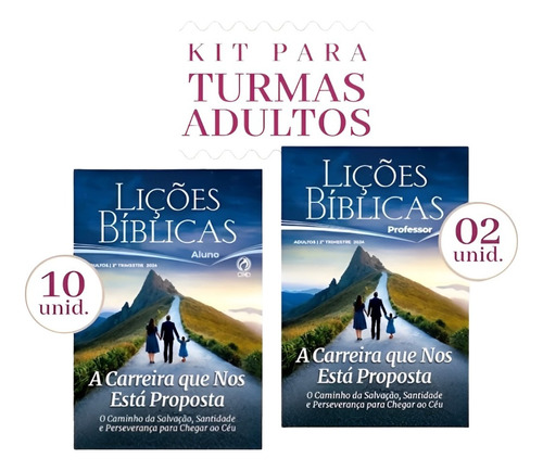 Kit De Lições Bíblicas Adulto Ebd 10 Aluno  + 2  Professor -