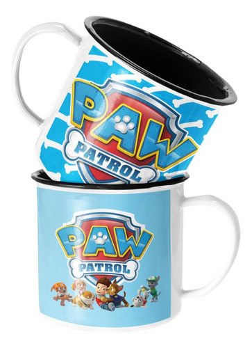 Taza Enlozada Lechera Patrulla Canina Completa Paw Patrol