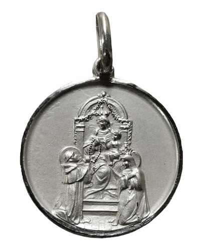 Medalla Plata 925 Virgen Del Rosario #312 (medallas Nava) 