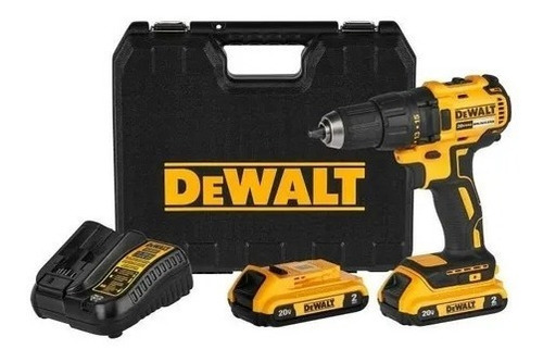 Kit Furadeira e Parafusadeira a Bateria 20V MAX Dewalt, Modelo DCD7771D2-BR, 2 Baterias 2 Ah, Carregador Bivolt e Maleta de Ferramentas