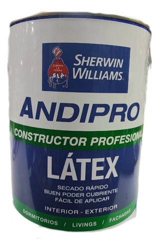 Galon Latex Al Agua Andipro Blanco/base Sherwin Williams 