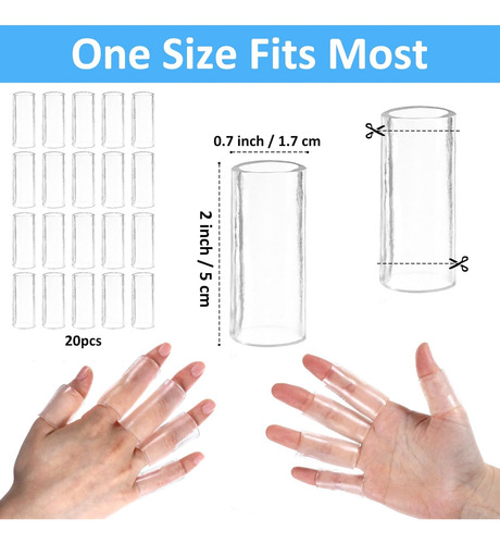 Funda De Silicona Para Dedos Con 20 Protectores Elásticos