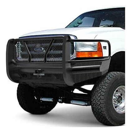 For Ford F-250 Super Duty 99-07 Bumper Full Width Black Fr