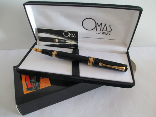 Caneta Tinteiro Omas Milord Paragon (ñ Visconti Aurora Delta Preto Preto
