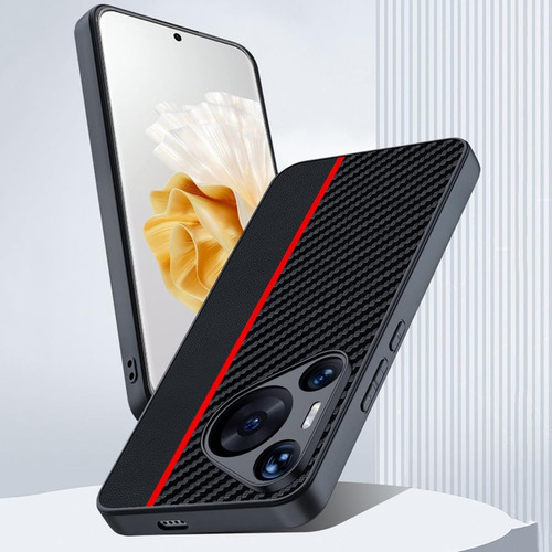 Capa De Telefone Com Textura De Fibra De Carbono Para Huawei