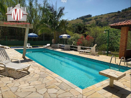 Chácara Maravilhosa Com 05 Dormitórios, Piscina, Campinho, Pomar, Local Arborizado, Vista Linda, À Venda, 2560 M² Por R$ 680.000 - Rural - Socorro/sp - Ch0792
