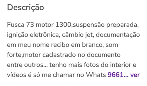 Imagem 4 de 8 de Volkswagen Fusca