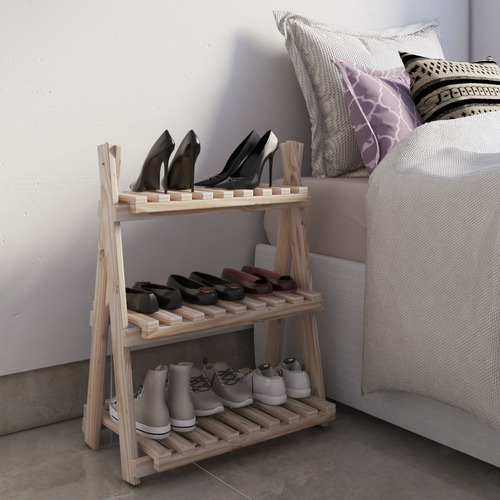 Organizadora Prateleiras Estante De Madeira Pinus Pallet