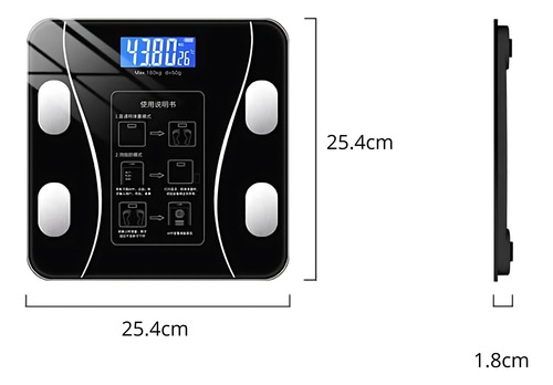 Balanza Bascula Pesa Digital Bluetooth Inteligente Smart