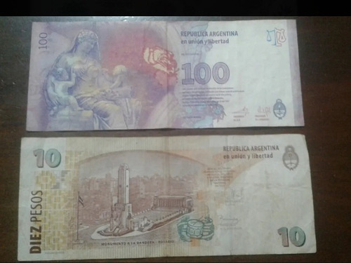 10 Y 100 Pesos De Reposición Con Error De Margen