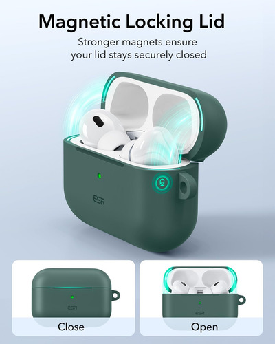 Capa Esr Para AirPods Pro De 2ª Geração Com Verde Magsafe