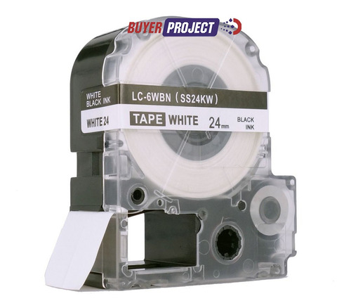Cinta Etiqueta Negro/blanco 24mm 8m Epson Labelworks Lw-600