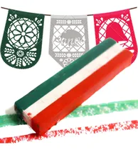 Comprar Gis Tricolor 12pz Fiestas Patrias Bandera México Barra Trico