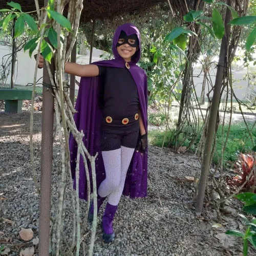 Fantasia infantil de ravena jovens titãs - Kid's Teen Titans Raven Costume