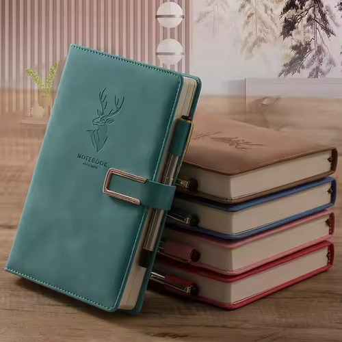 Cuaderno Libreta A5 Notebook Regalo Pluma Negro