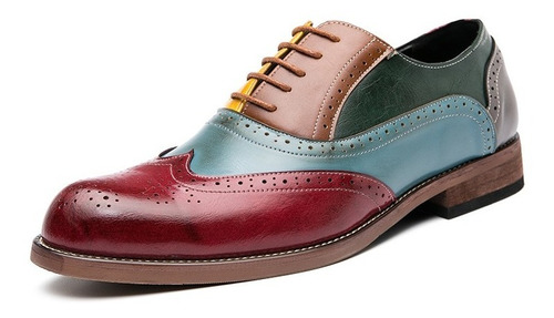 Zapatos Oxford Para Hombre Multicolor Talla 38-48