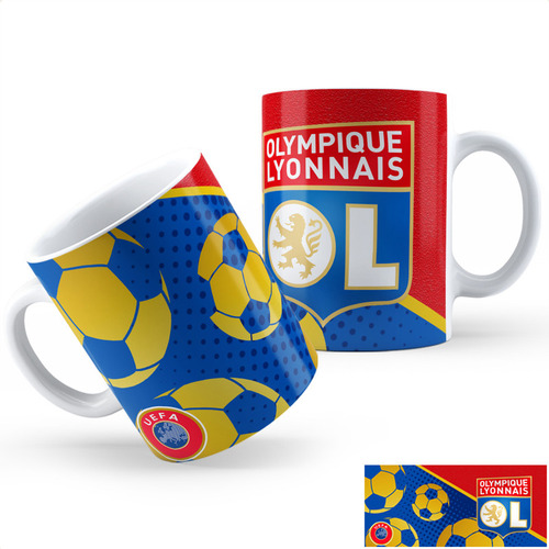 Taza Cerámica Olympique Lyonnais Ab Calidad