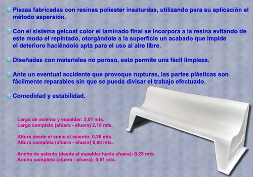 Imagen 2 de 4 de Banco Tipo Plaza Para Jardín