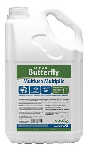 Limpador Multiuso Multiplic Audax Butterfly 5 Litros Limpeza