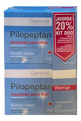 Genové Pilopeptan Woman 2 Cajas De 30 Tabs  