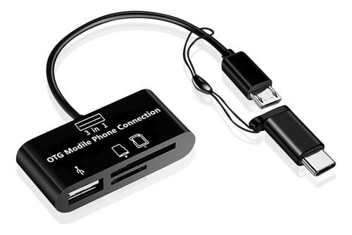 (paquete) Para Tarjeta Otg De Teléfono Micro Usb Sd Tf Tipo