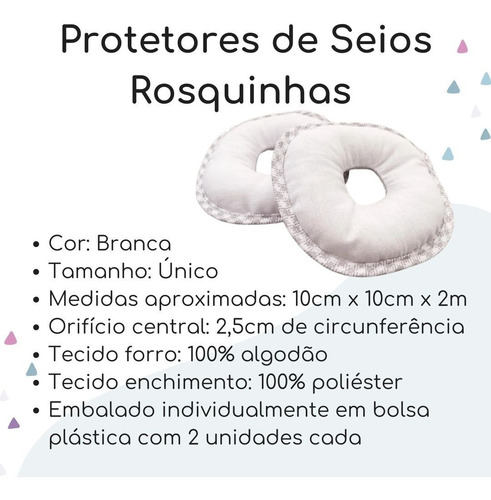Protetor De Bico De Seio Rachado Amamentar Lavável Kit Com 4