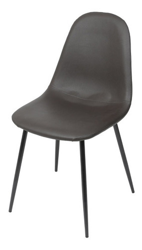 Cadeira Charla Base Metal Preta Or Design 1111 Bp Cor Da Estrutura Da Cadeira Café