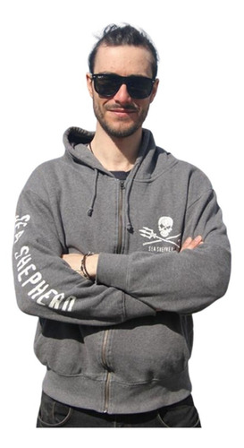 Sueter Caballero Sea Shepherd Hoodie - Talla S