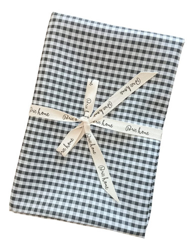 Mantel Cuadrillé Cuadros Negro Blanco Rectangular 2x1,5 Negro Y Blanco Cuadrillé