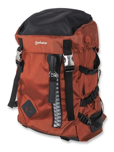 Mochila 15,6 Zippack Naranja Y Negra Manhattan