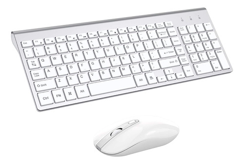 Kit De Ratón Y Teclado Inalámbrico De Pc De 2,4 G | Blanco/p