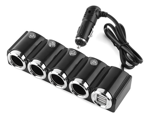 Divisor De Coche Usb De 4 Vías Con Enchufe Más Ligero Dc 12