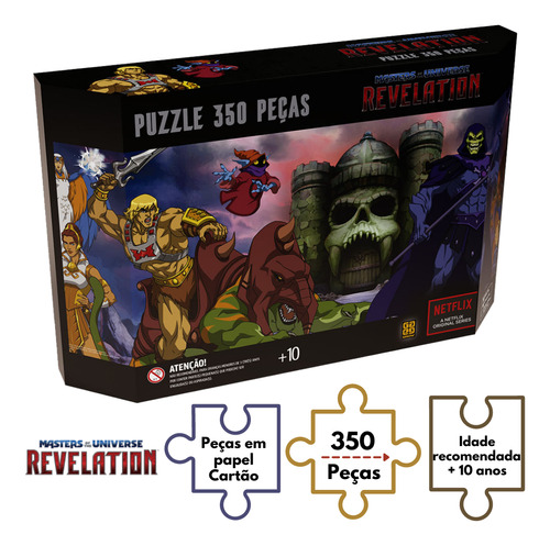 Puzzle Educativo Com 350 Peças P/ Montagem Exercício He-man