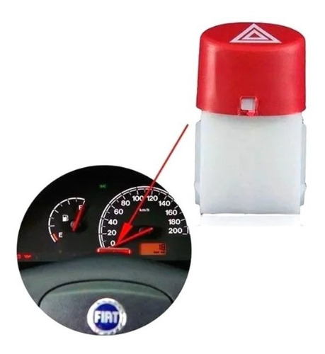 Botão Reparo Pisca Alerta Vermelho Fiat Palio 100185355