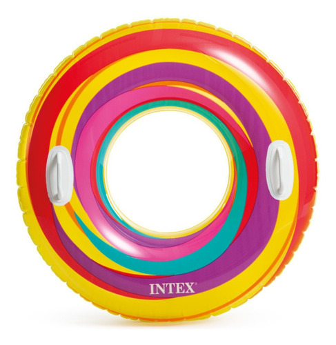 Flotador Inflable Intex Con Sujetadores 91 Cm Amarillo /bamo