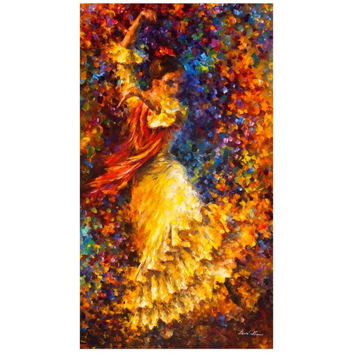 Poster Afremov 55x100cm  Flamenco & Fire Para Decorar Sala