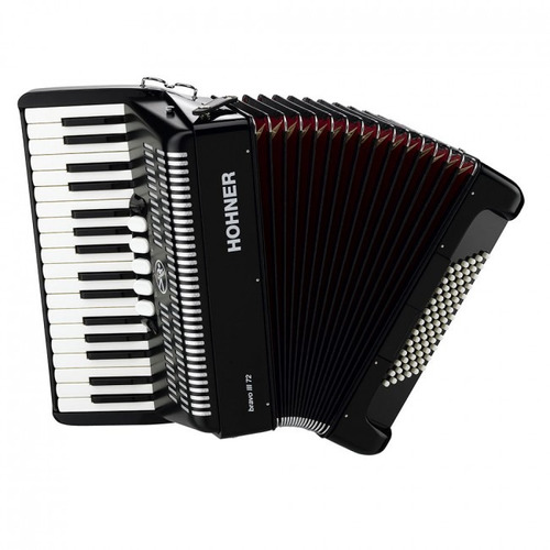  Hohner Acordeón Bravo Iii 72 Bajos Y 5 Registros Negro 